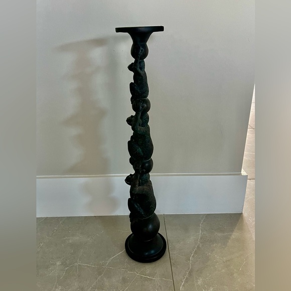 Three monkey candle holder - Picture 12 of 12